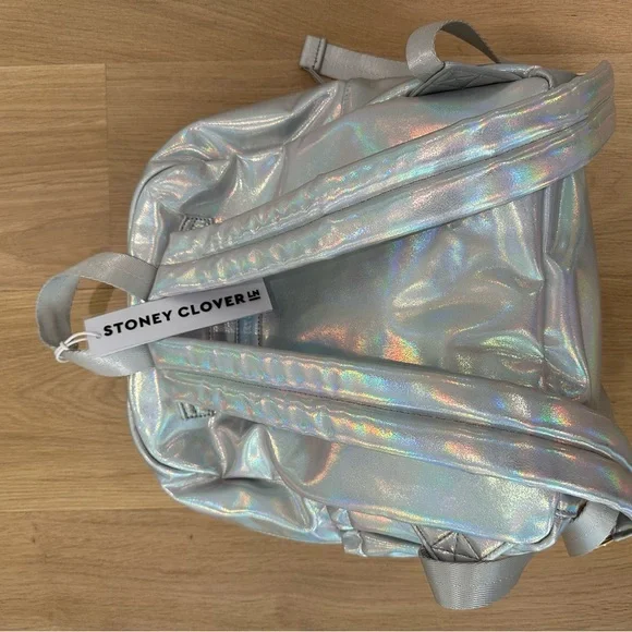 New Stoney Clover Lane Holographic Silver Backpack